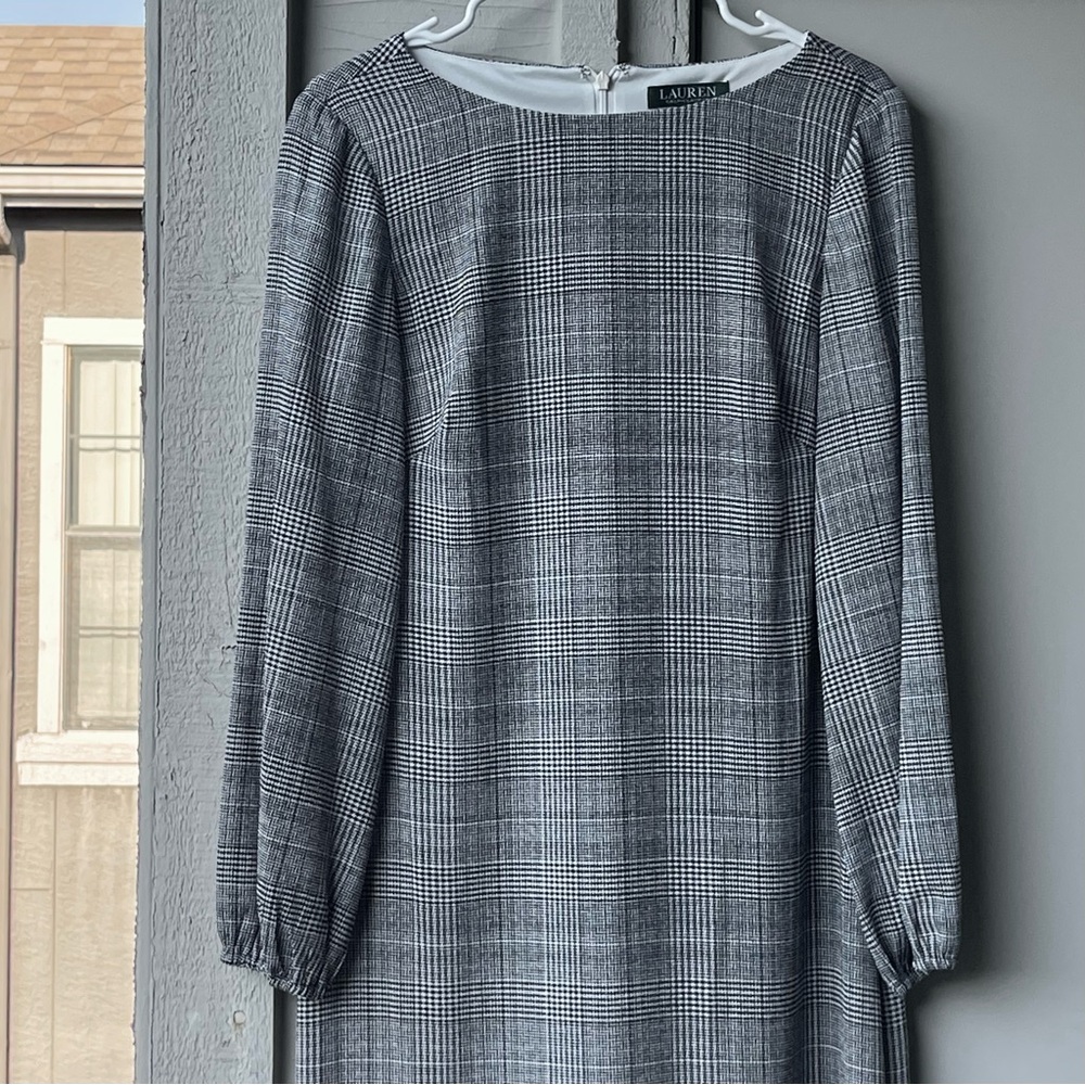 Timeless Ralph Lauren Plaid Midi Dress – Sophisticated Office & Event Wear